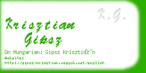 krisztian gipsz business card